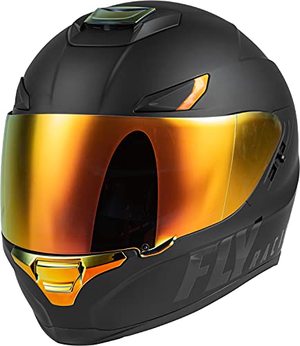 Fly Racing Sentinel Street Helmet (Matte Black/Fire Chome, Small)