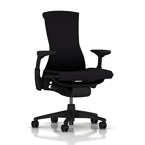 Herman Miller Embody Chair: Fully Adj Arms - Graphite Frame/Base - Standard Carpet Casters