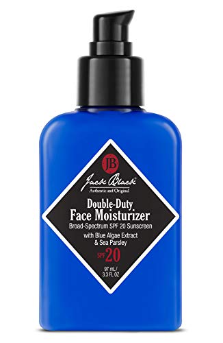 Jack Black - Double-Duty Face Moisturizer broad Spectrum SPF 20 sunscreen with Blue Algae extract and Sea Parsley, 3.3 Fl Oz