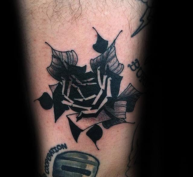 nextluxury simple 4 black and grey rose tattoos