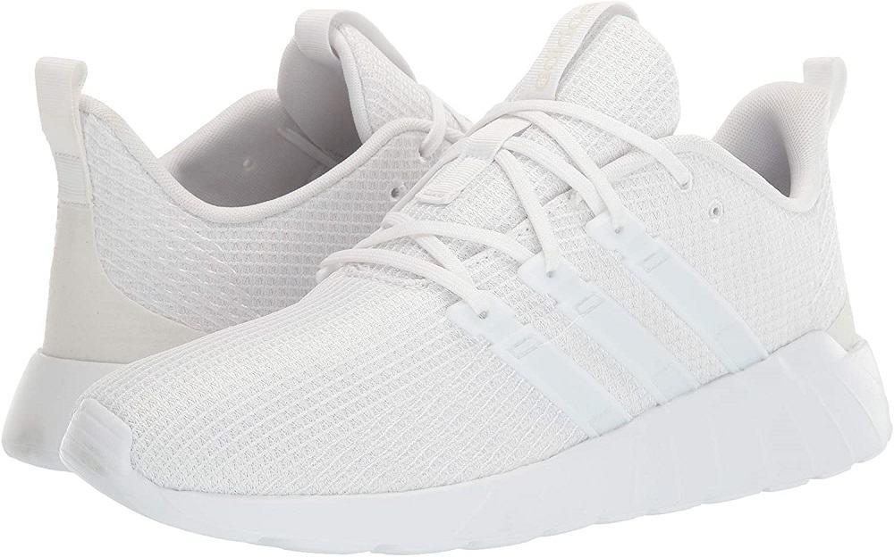 adidas mens questar flow sneaker running shoe in white color