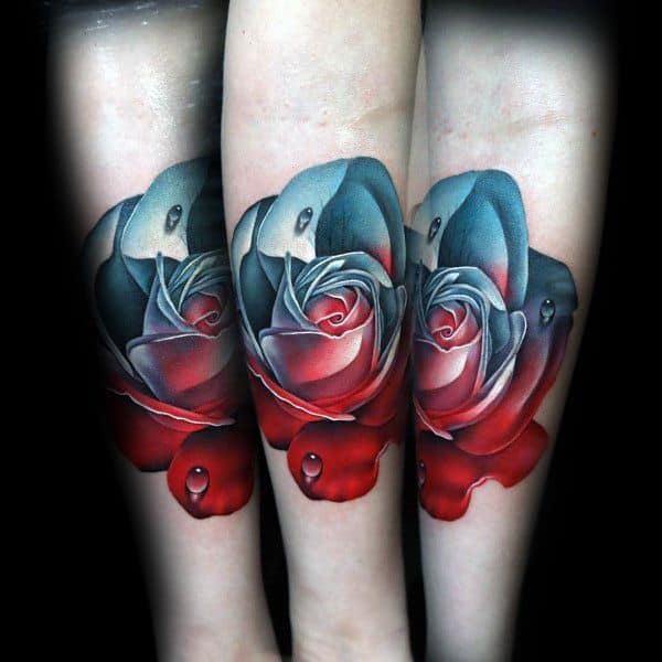 Amazing Mens Badass Rose Tattoo Designs