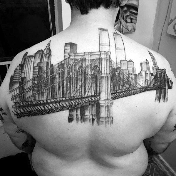 Amazing Mens Empire State Building Tattoo Designs