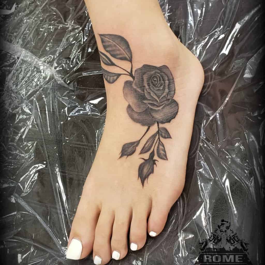 ankle black and grey rose tattoos chris_allen_tattoo