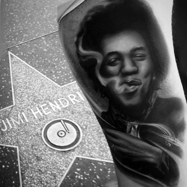 Arm Awesome Jimi Hendrix Tattoos For Men