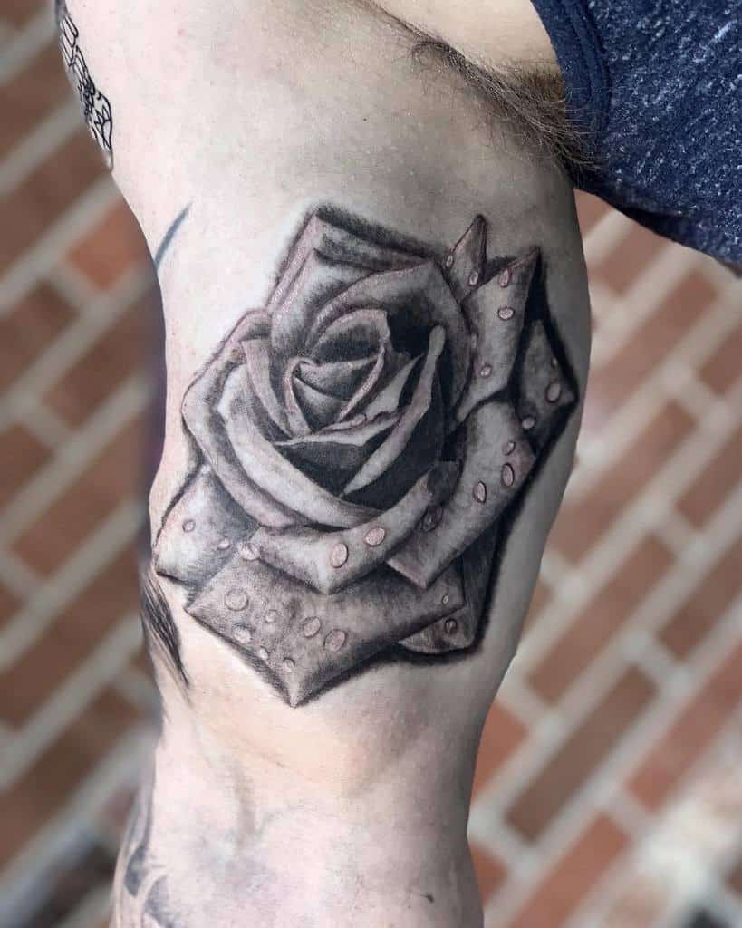 arm black and grey rose tattoos johnsheltontattoos