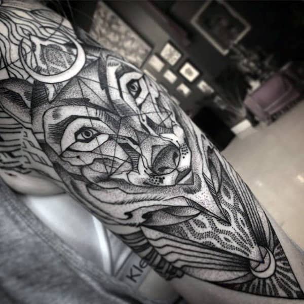 Arm Sleeve Creative Mens Sacred Geometry Tattoos For Men
