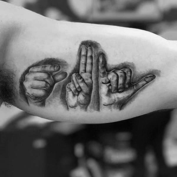 Awesome Sign Language Tattoos For Men