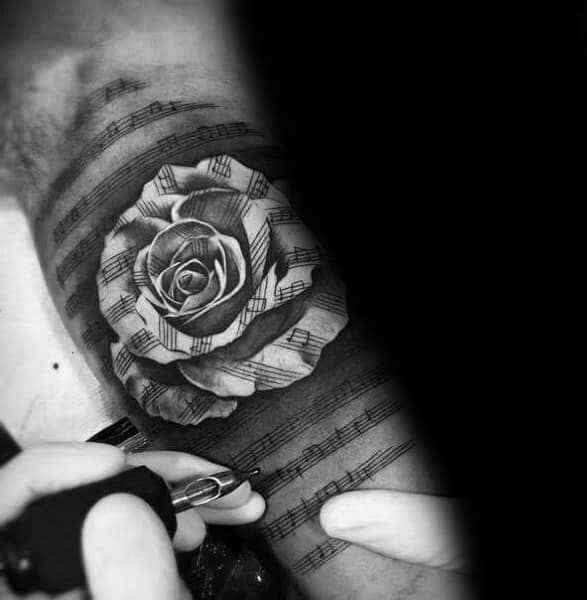 Badass Rose Themed Tattoo Design Inspiration