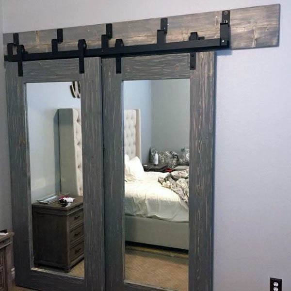 barn mirror closet doors bedroom