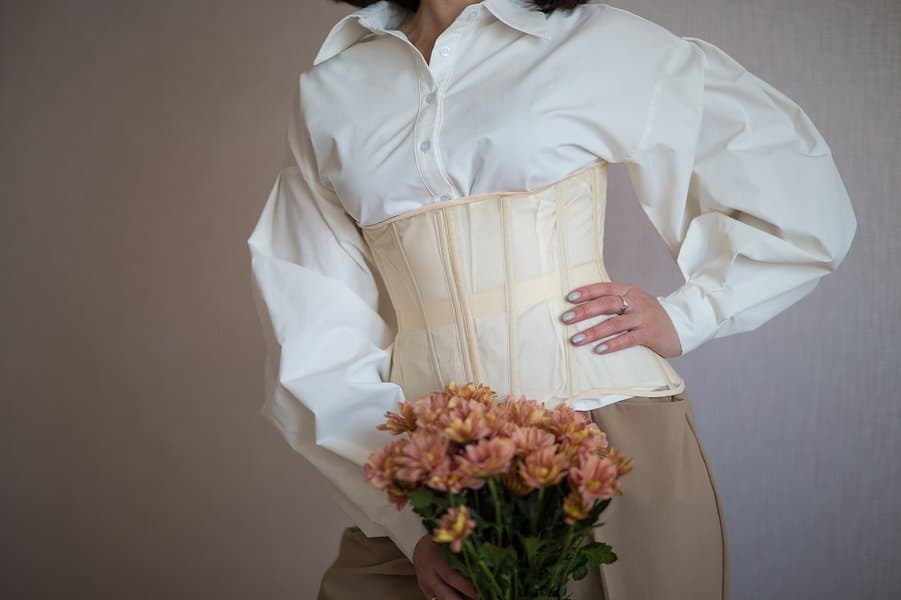 beige corset 