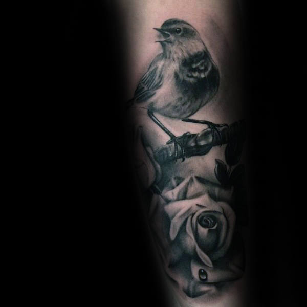nextluxury realistic 3 black and grey rose tattoos
