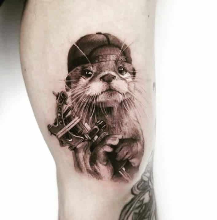 Black Otter Tattoo Animaltattoodesigns