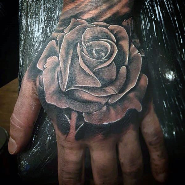 nextluxury hand 1 black and grey rose tattoos