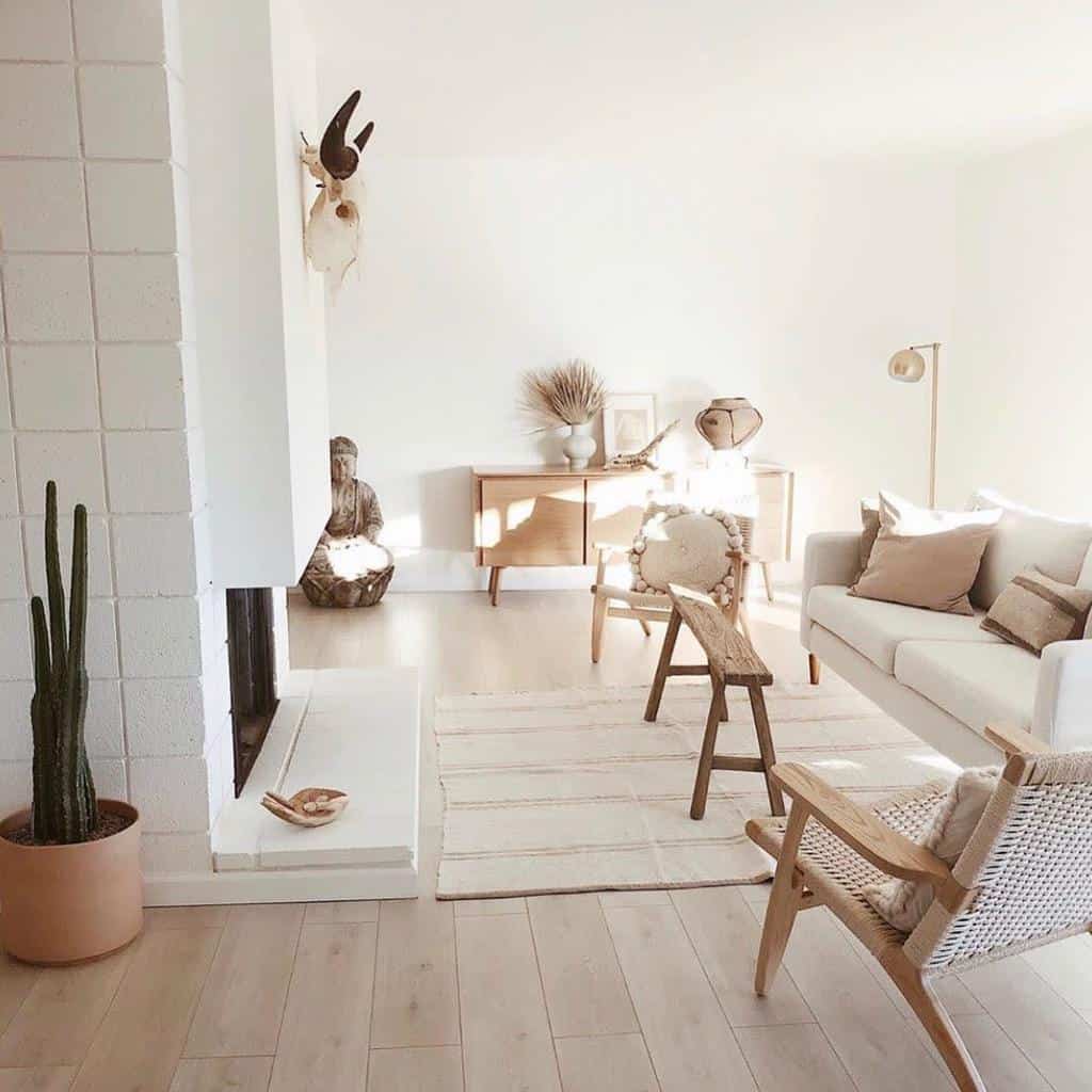Boho Minimalist Living Room Leharvest