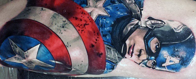 70 Captain America Tattoo Designs For Men – Superhero Ink Ideas