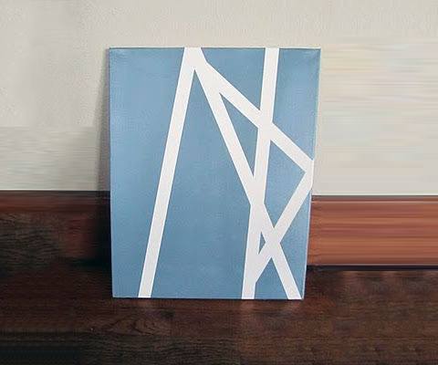 blue and white canvas art