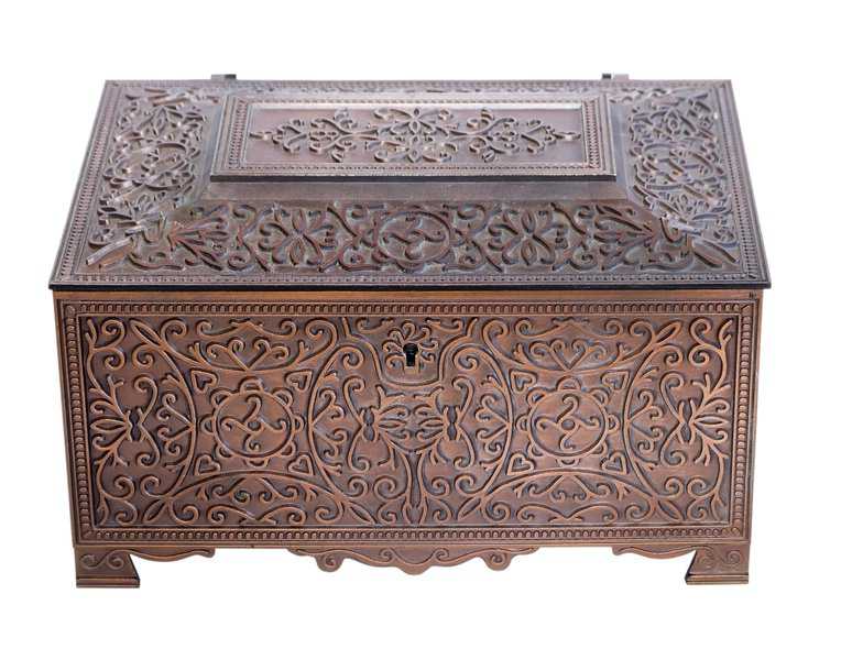 pattern copper chest