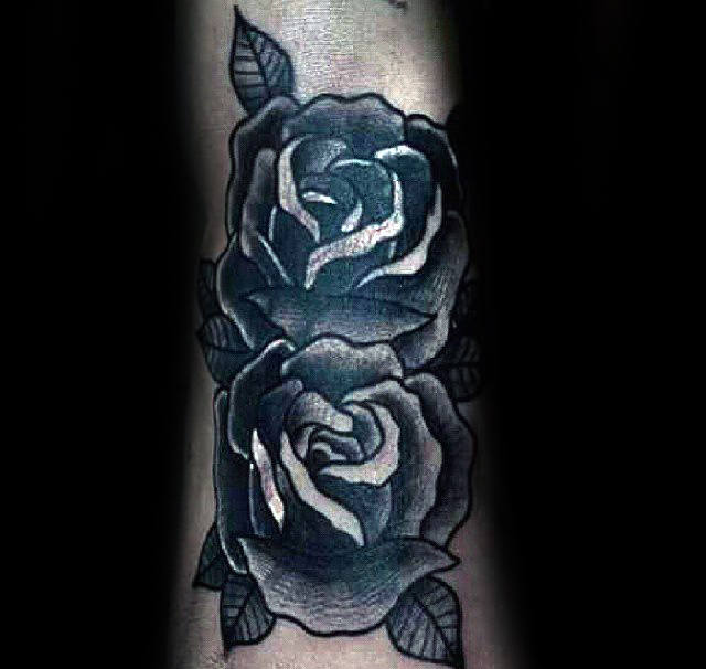 nextluxury simple 5 black and grey rose tattoos