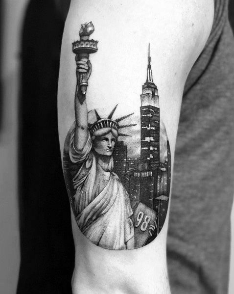 Empire State Building Themed Tattoo Ideas For Men