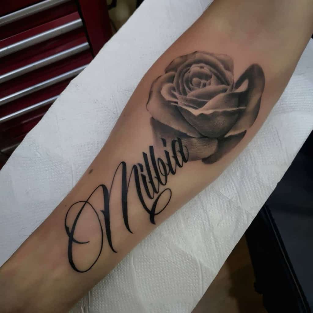 forearm black and grey rose tattoos marcotattoodonoso