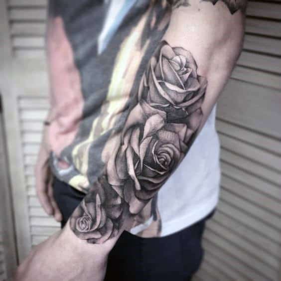 nextluxury realistic 6 black and grey rose tattoos