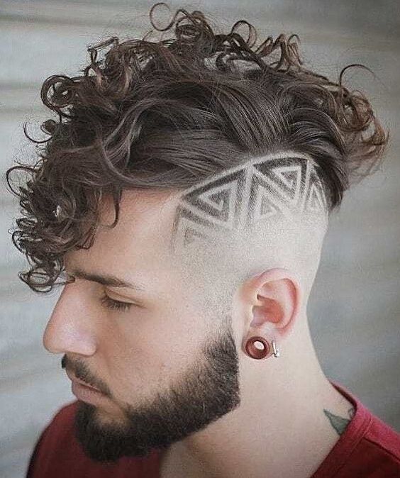 Geometric Design Fade Haircut