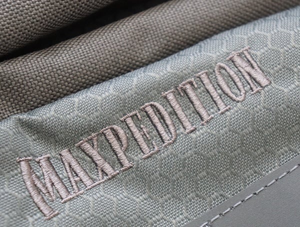 Gray Maxpedition Riftblade Backpack Brand Stiched Detail On Exterior