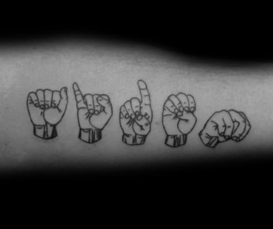 Guys Sign Language Tattoos