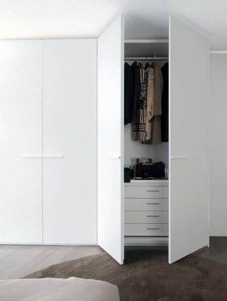 simple white bedroom closet doors