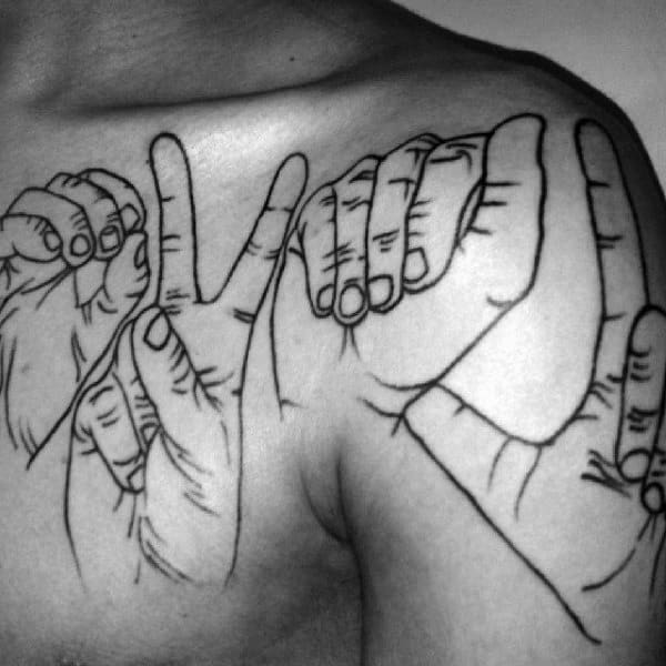 Incredible Sign Language Tattoos For Men