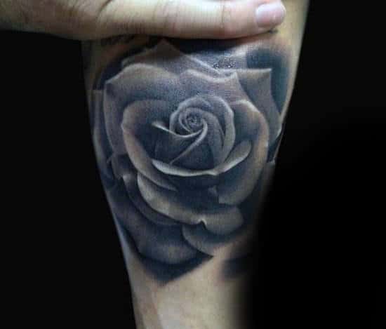 nextluxury simple 2 black and grey rose tattoos