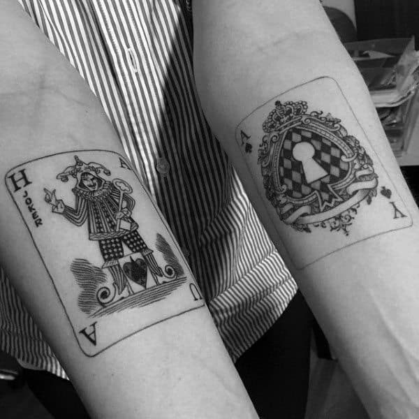 Inner Forearm Male Playing Card Tattoo Ideas