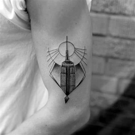Male Empire State Building Themed Tattoo Inspiration