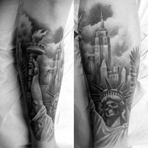 Male Empire State Building Themed Tattoos