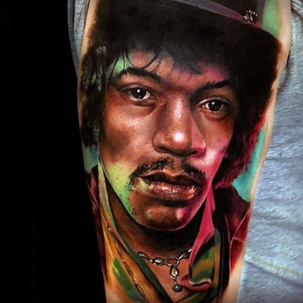 Male Jimi Hendrix Tattoo