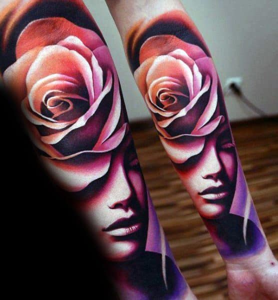 Masculine Badass Rose Tattoos For Men