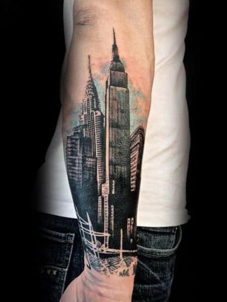 Masculine Empire State Building Tattoos For Men