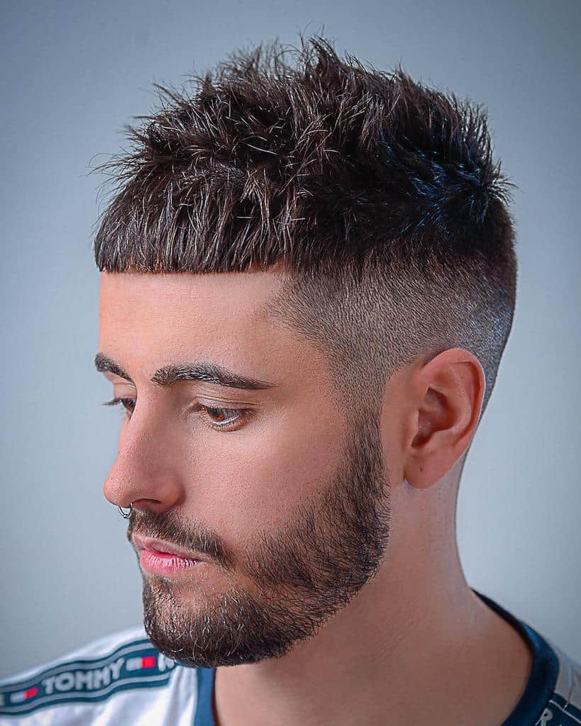 Bald Fade with Textured Crown