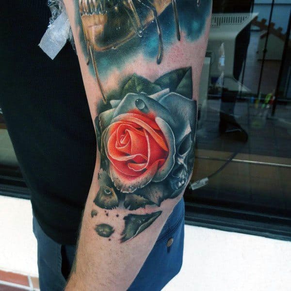 Mens Badass Rose Tattoo Designs