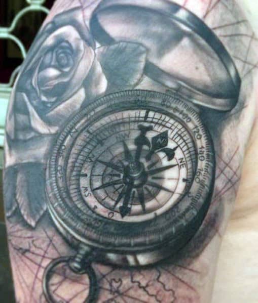 Men's Compass Rose Tattoos