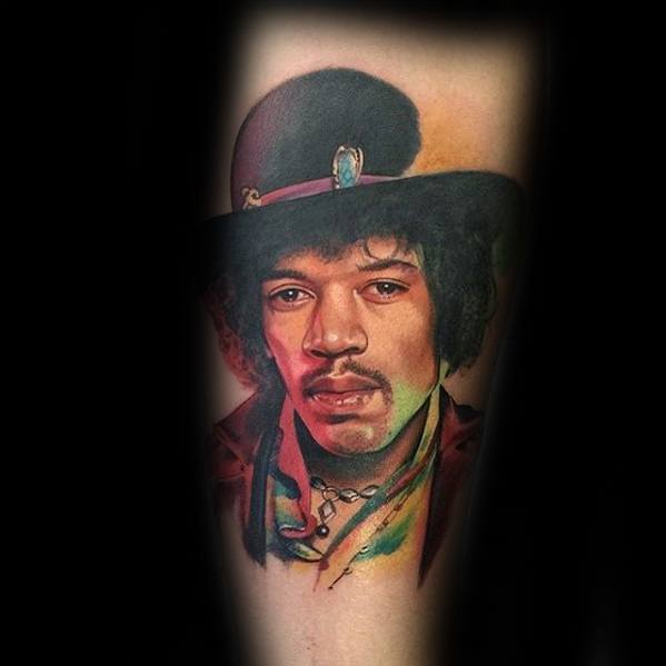 Mens Cool Jimi Hendrix Tattoo Ideas