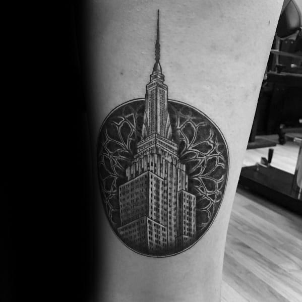 Mens Empire State Building Tattoo Designs