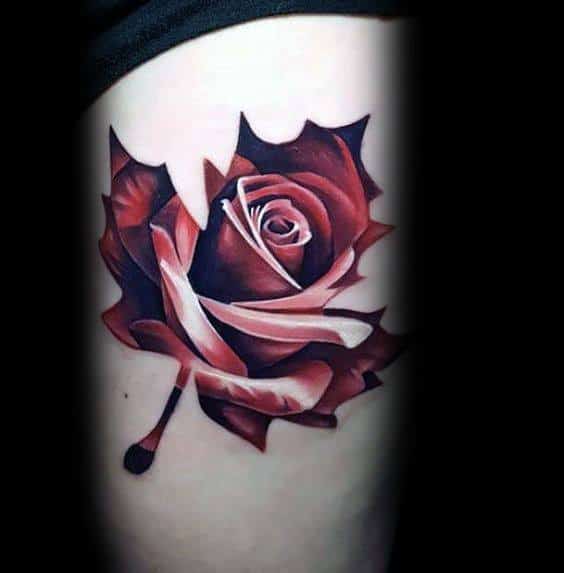 Mens Tattoo Designs Badass Rose Themed