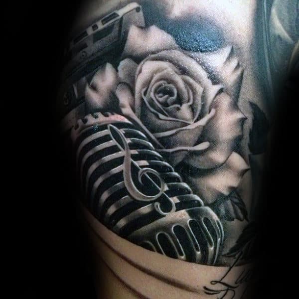 nextluxury realistic 12 black and grey rose tattoos