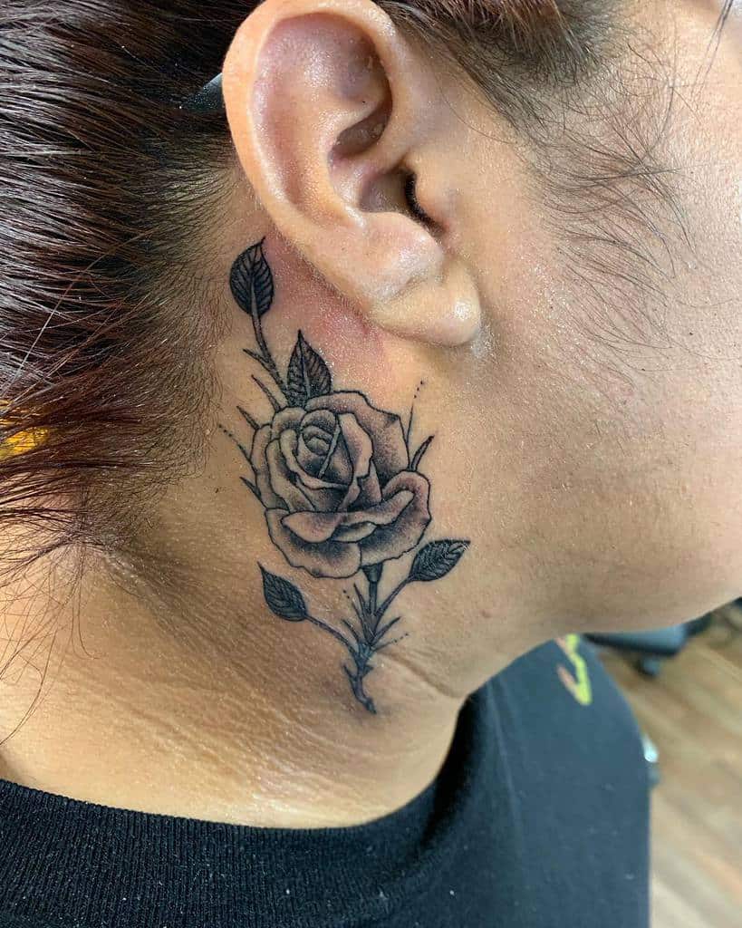 neck black and grey rose tattoos lucky_mcgovern
