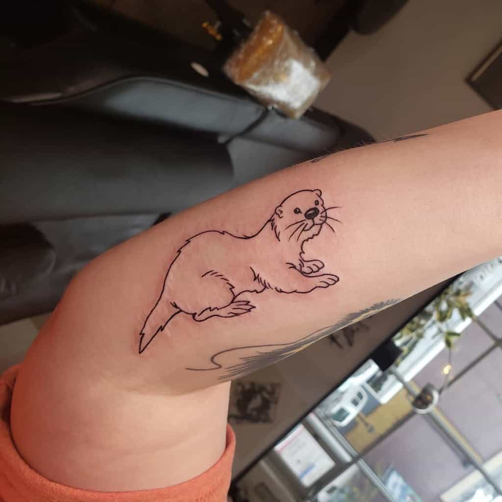 Otter Outline Tattoo Carolinecorder.art