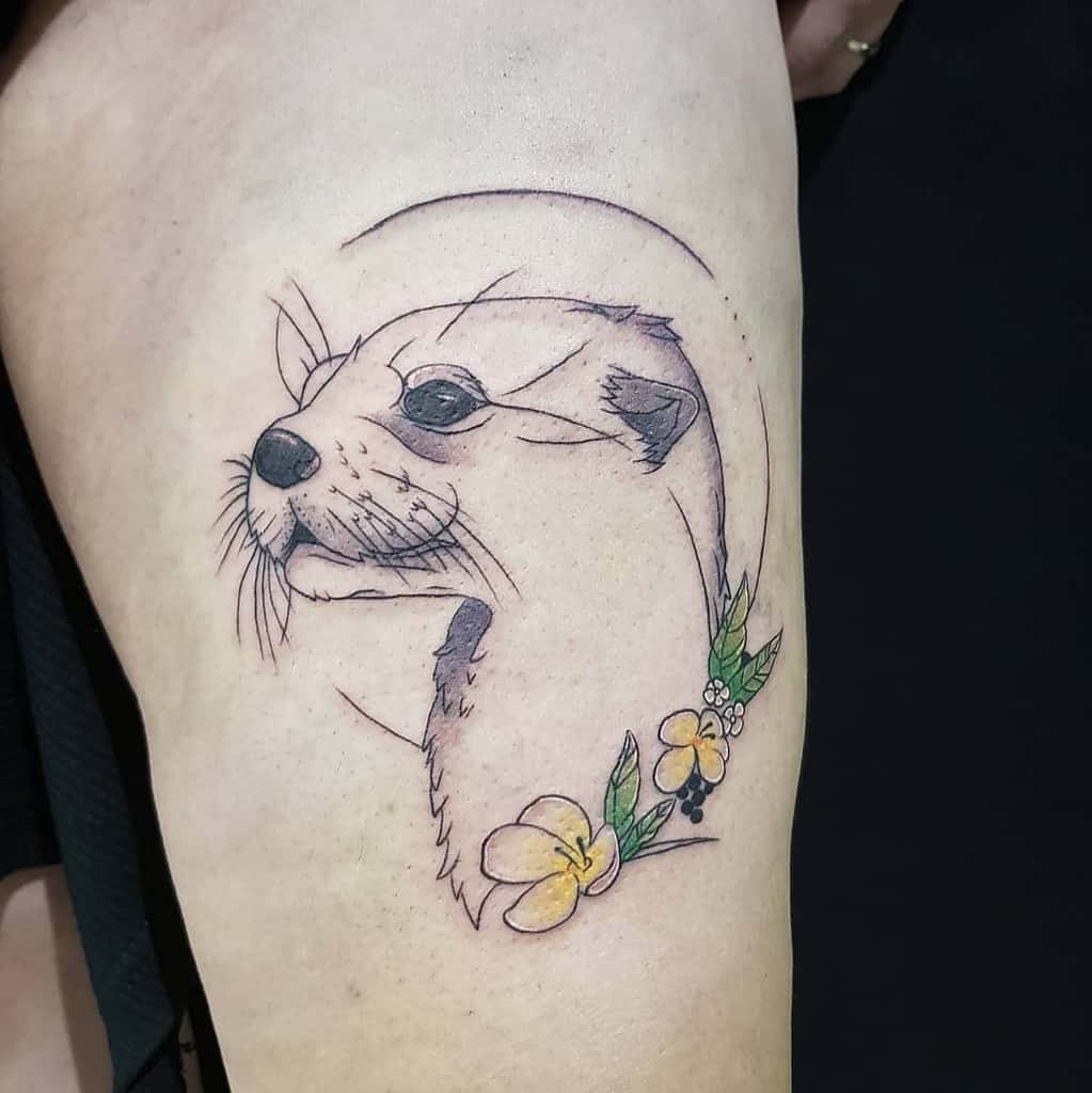 Otter Outline Tattoo Enjy Tattoo