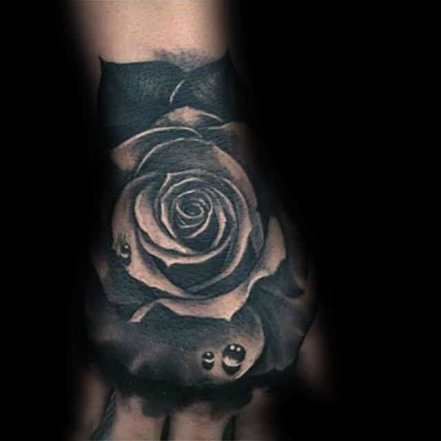 nextluxury realistic 2 black and grey rose tattoos