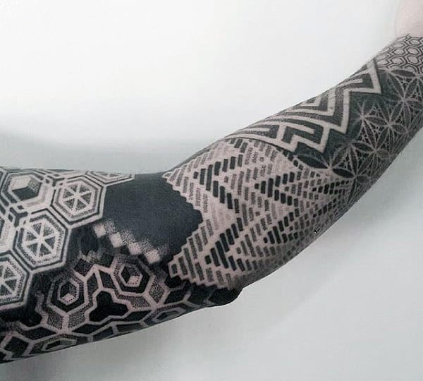 Realistic Sacred Geometry Mandala Tattoo For Men